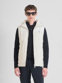 Antony Morato - Men White Quilted Corduroy Puffer Jacket