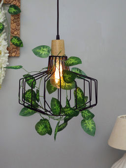 Homesake - Hanging Pendant Plant Light Leafy Pitcher