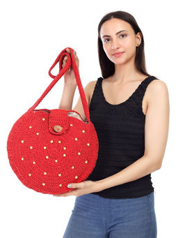 ITIHASIKALA - Women United Urbane crochet handbag - Red
