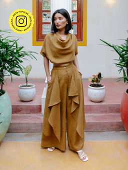 House of Fett - Olivia Pleated Jumpsuit - Olive