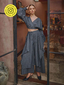 House of Fett - Sandstone Stripe Dress - Pink