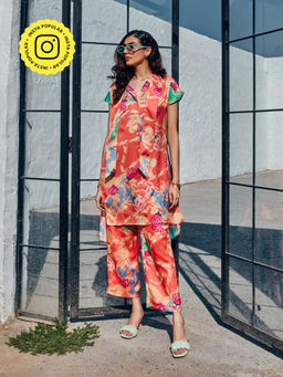 House of Fett - Zuma Pleated Multicolor Palazzo