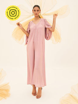 House of Fett - Womens Ballet Blush Drape Pink Maxi Skirt