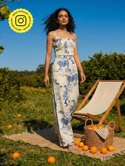 House of Fett - Strappy Stripe Blue Maxi Dress
