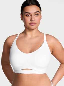 Victoria's Secret - Women White VSX Elevate Strappy-Comfort Sports Bra