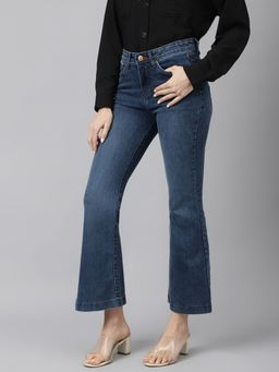 Xpose - Women Blue Comfort Flared High-rise Light Fade Stretchable Jeans