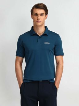 Arrow Newyork - Brand Solid Cotton Blue Polo T-Shirt