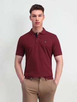 Arrow Sports - Solid Regular Fit Red Polo T-Shirt
