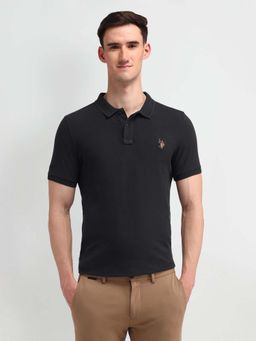 U.S. Polo Assn. Denim Co. - Solid Muscle Fit Grey Polo T-Shirt