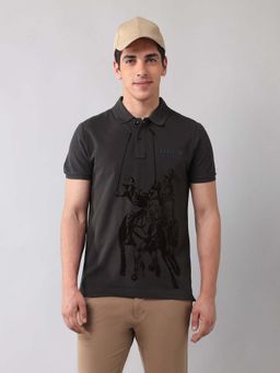 U.S. Polo Assn. Denim Co. - Muscle Fit Black Label Grey Polo T-Shirt