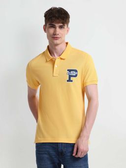 U.S. Polo Assn. Denim Co. - Typography Regular Fit Yellow Polo T-Shirt