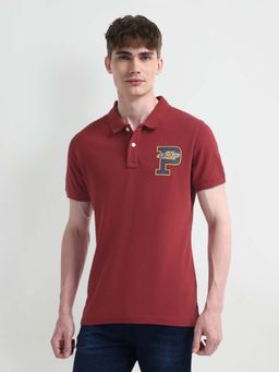 U.S. Polo Assn. Denim Co. - Typography Regular Fit Red Polo T-Shirt