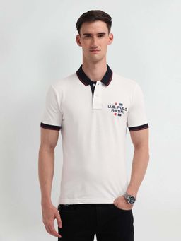 U.S. Polo Assn. Denim Co. - Solid Muscle Fit Beige Polo T-Shirt