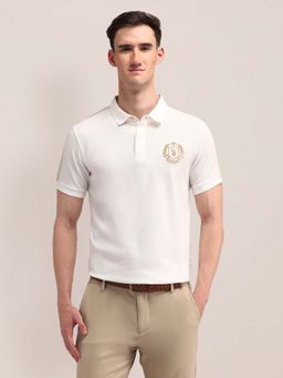 U.S. POLO ASSN. - Solid Slim Fit White Polo T-Shirt