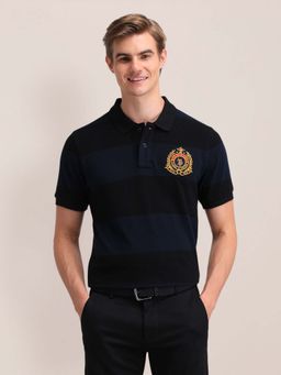 U.S. POLO ASSN. - Solid Slim Fit Blue Polo T-Shirt