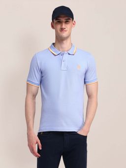 U.S. POLO ASSN. - Solid Cotton Purple Polo T-Shirt