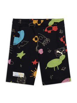 Puma - Men Black Classics Printed Ps Knitted Shorts