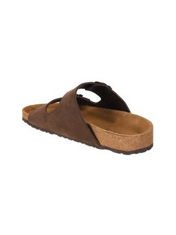Mochi - Brown Leather Round Toe Sandals