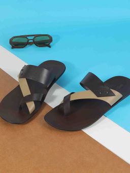 Mochi - Brown Leather Round Toe Sandals