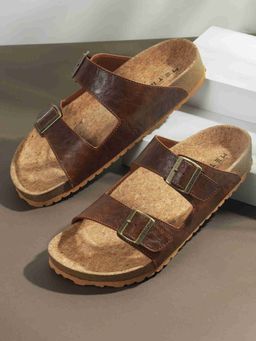 Metro - Tan Synthetic Round Toe Sandals