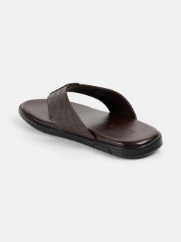 Metro - Brown Leather Round Toe Sandals