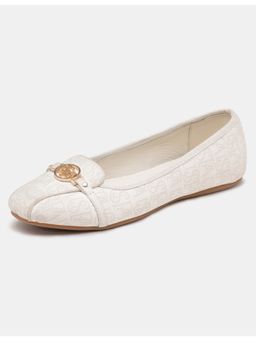 U.S. POLO ASSN. - White Pu Round Toe Ballerinas