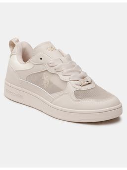 U.S. POLO ASSN. - Beige Pu Round Toe Sneakers
