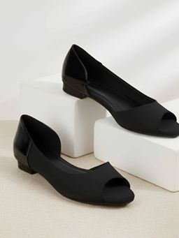 Mochi - Black Synthetic Round Toe Heels