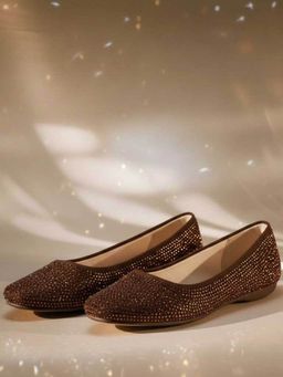 Metro - Brown Synthetic Round Toe Ballerinas