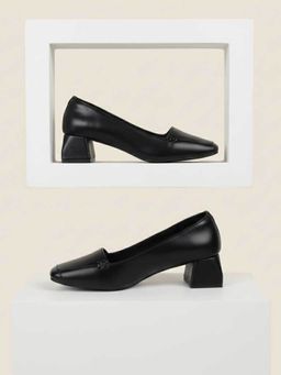 Metro - Beige Synthetic Round Toe Pumps