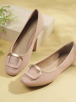 Metro - Pink Synthetic Round Toe Ballerinas