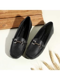 Metro - Black Synthetic Round Toe Loafers