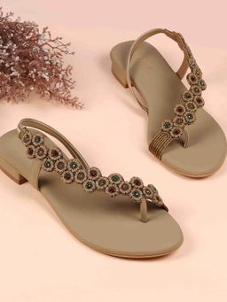 Metro - Brown Synthetic Round Toe Flats