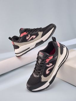 Campus - Black Mesh Round Toe Sneakers