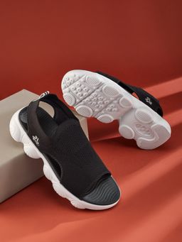 Campus - Black Mesh Round Toe Sandals