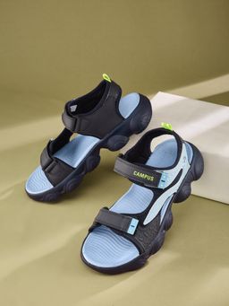 Campus - Navy Blue Pvc (Poly Vinyl Chloride) Round Toe Sandals