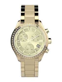 Timex - Trend Gold Dial Women Chronograph Watch - Tw2V57800 (M)