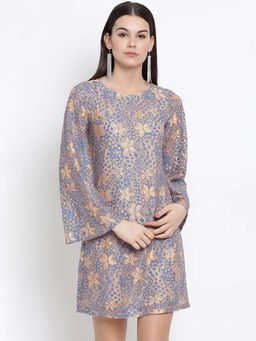 Kazo - Gold Lace Dress
