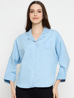 Styli - Womens Denim Light Blue Shirt