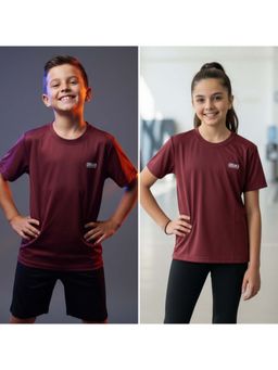 TRAINIKS - Core Jacquard Maroon T-Shirt