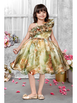 Lagorii - One-Shoulder Floral Party Dress