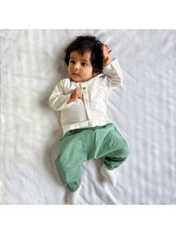 Whitewater - Unisex Organic Essential White Kurta and Mint Pyjama