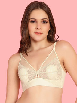 PrettyCat - Lightly Padded Non-Wired Lace Partywear Bralette Bra
