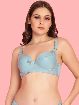PrettyCat - Lightly Padded T-Shirt Bra with Teddy Print