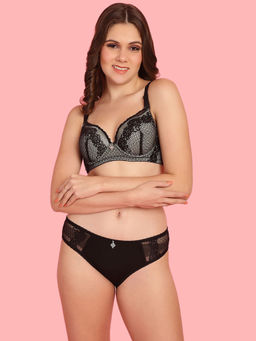 PrettyCat - Lightly Padded Underwired Full Cup Multiway Bra with Matching Panty (Set of 2)