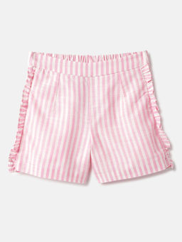 United Colors of Benetton - Pink Striped Regular Fit Shorts