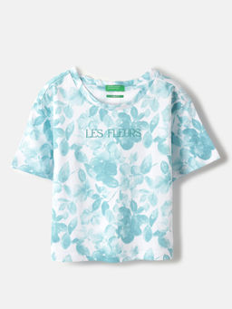 United Colors of Benetton - White Regular Fit Round Neck Printed T-Shirt