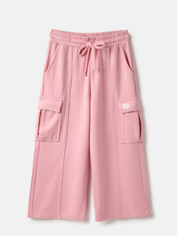 United Colors of Benetton - Pink Solid Regular Fit Wide Leg Pant