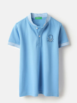 United Colors of Benetton - Blue Regular Fit Solid T-Shirt