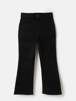 United Colors of Benetton - Black Solid Bootcut Fit Jeans